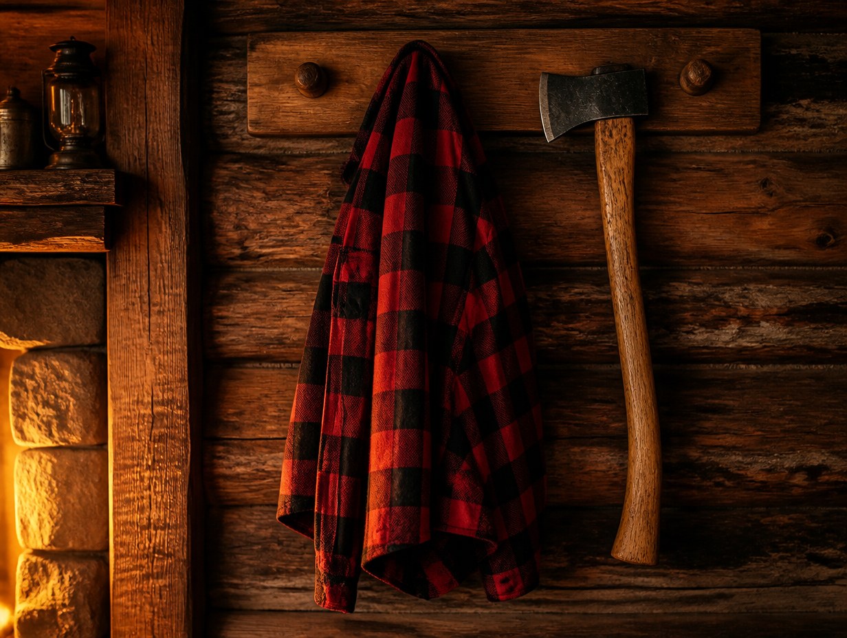 AI-generated flannel shirt mockup sample