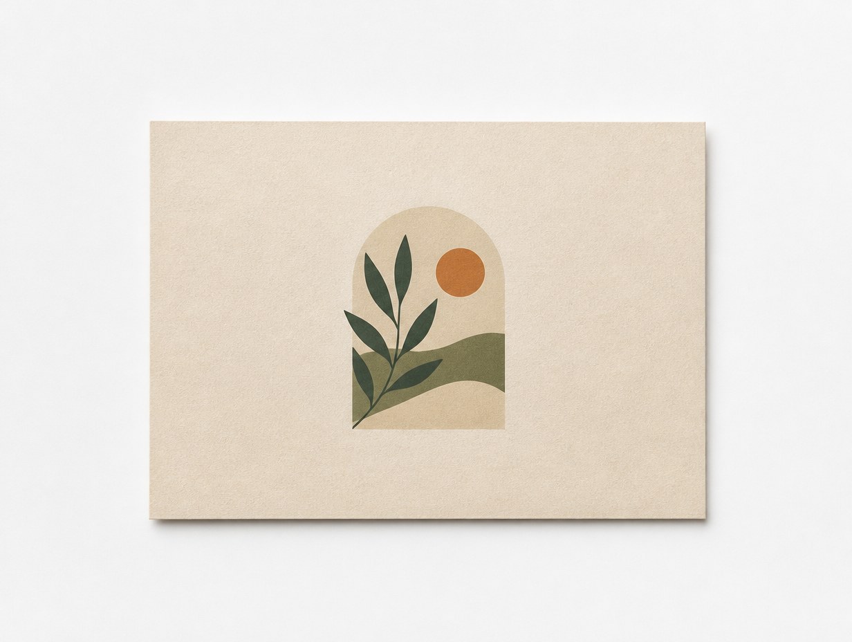 AI-generated flat card mockup sample