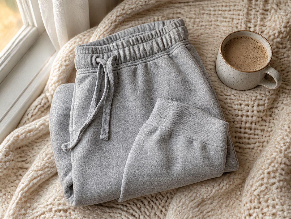 AI-generated fleece joggers mockup sample