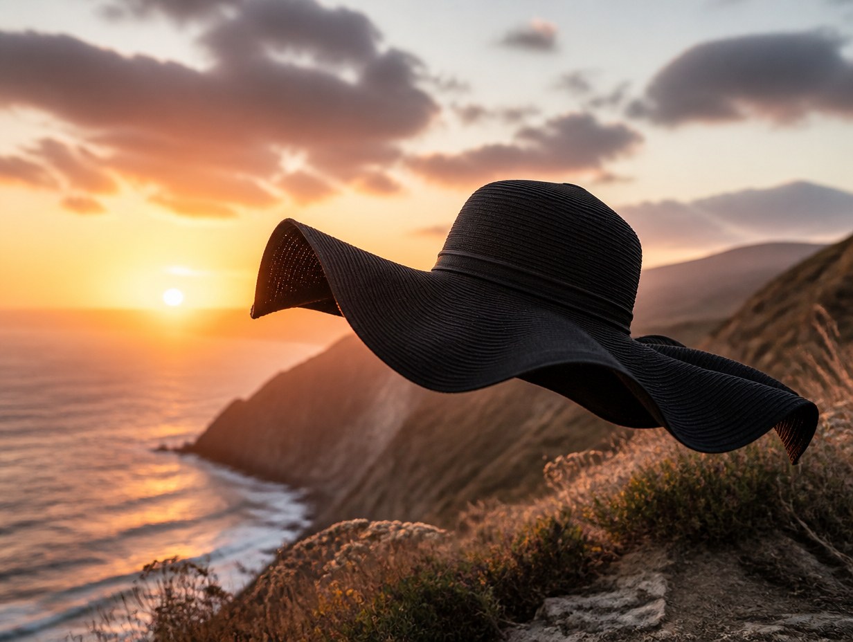 AI-generated floppy sun hat mockup sample