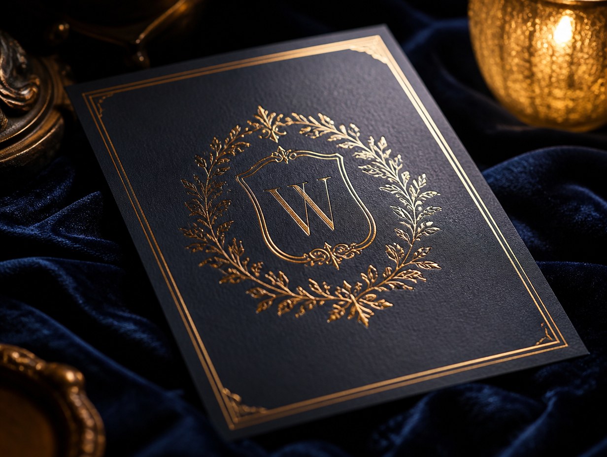 Foil Wedding Invitation mockup example