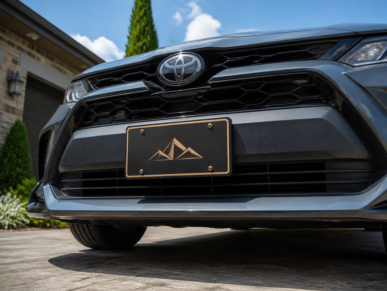 AI-generated front license plate mockup sample