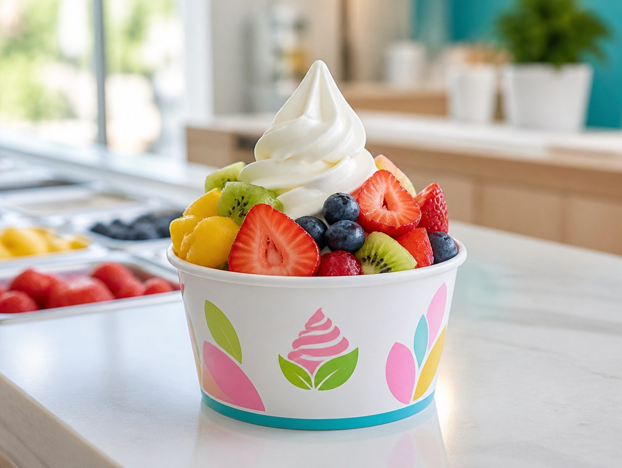 Frozen Yogurt Cup mockup example