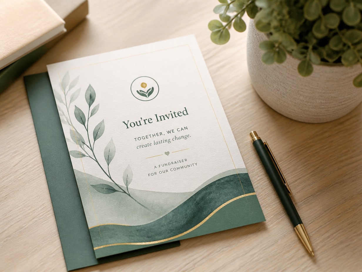 Fundraiser Invitation mockup example