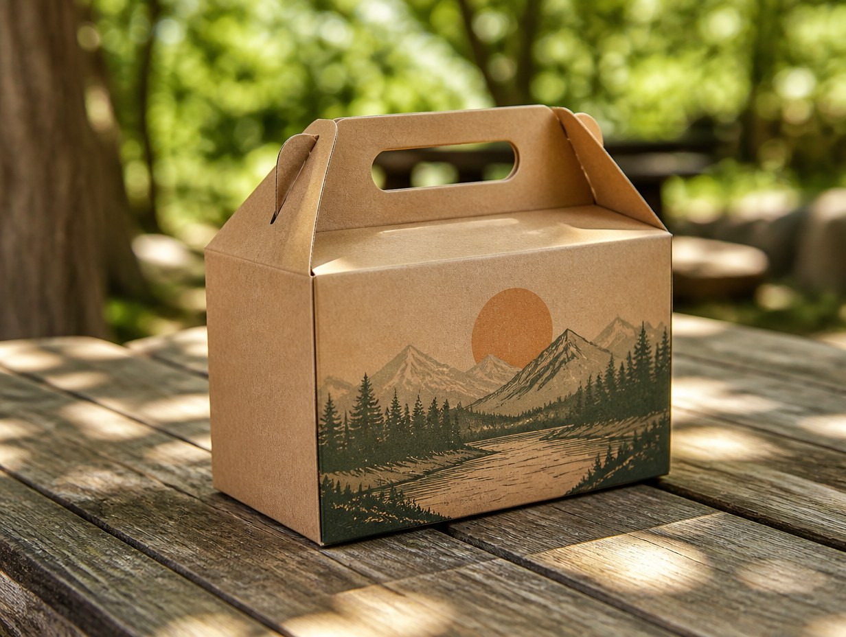 AI-generated gable box mockup sample