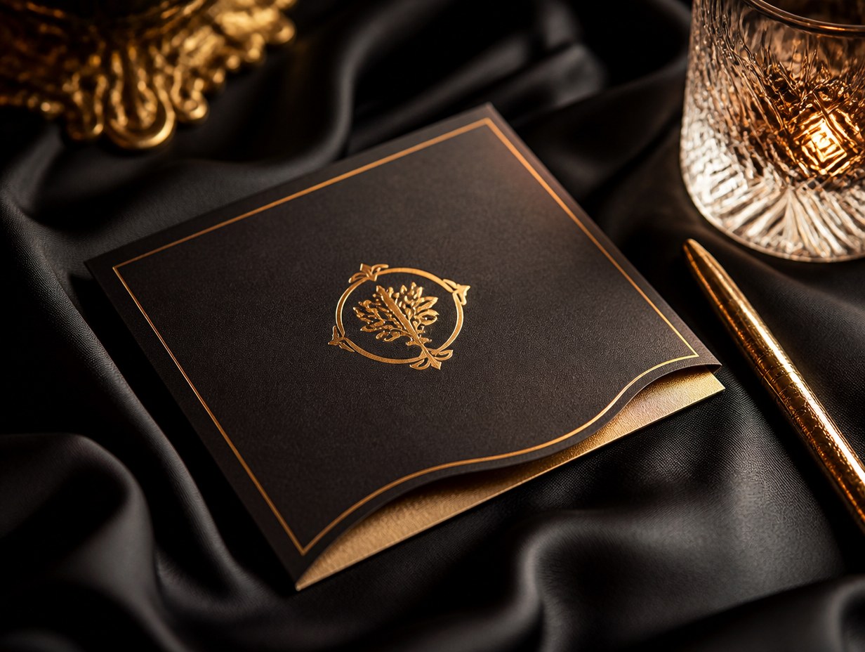 AI-generated gala invitation mockup sample