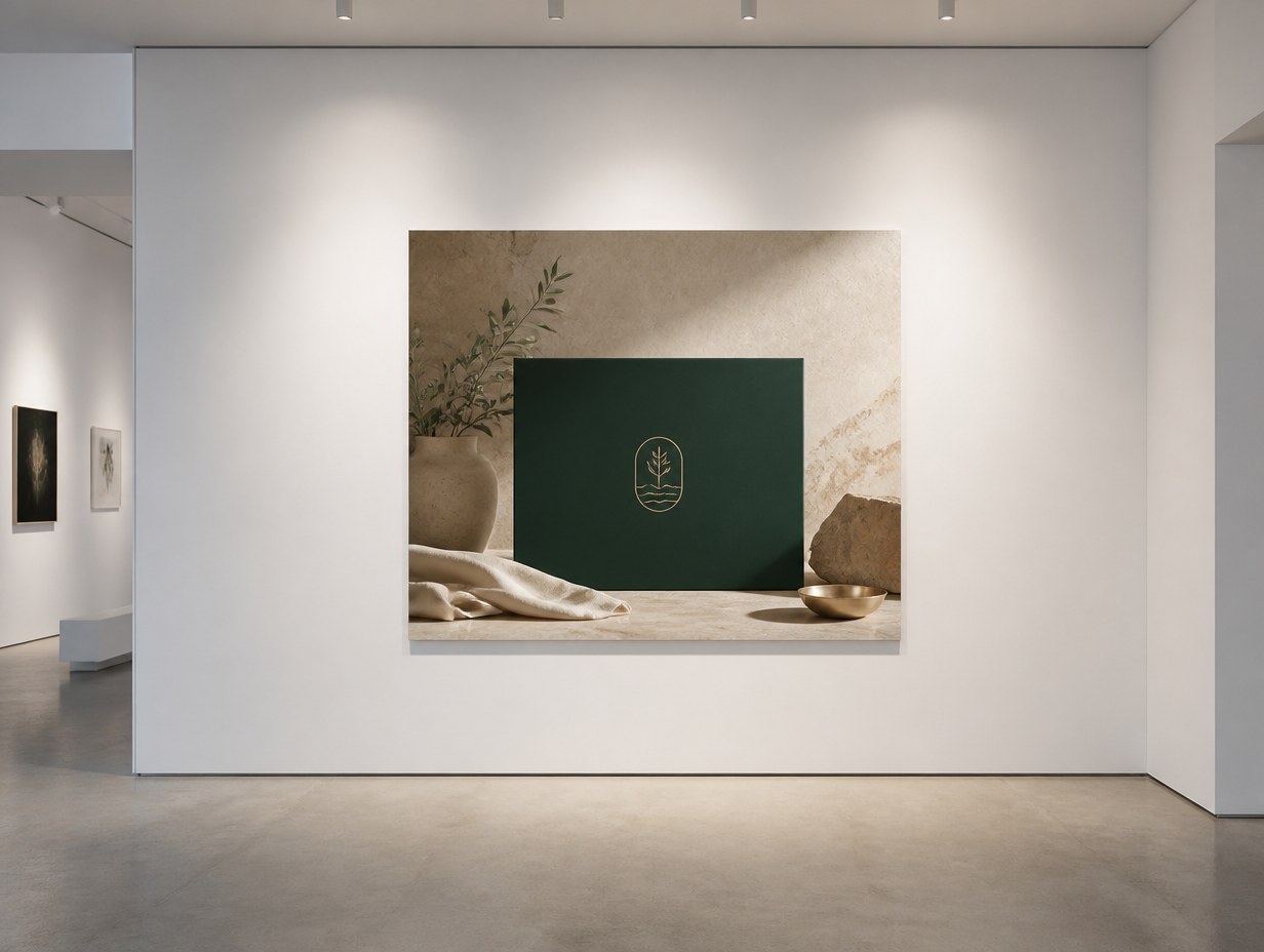 AI-generated gallery print mockup sample