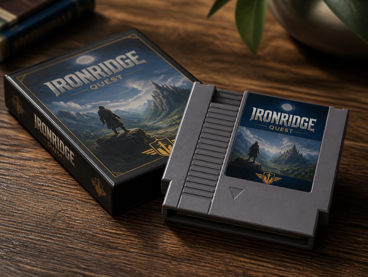 AI-generated game cartridge mockup sample