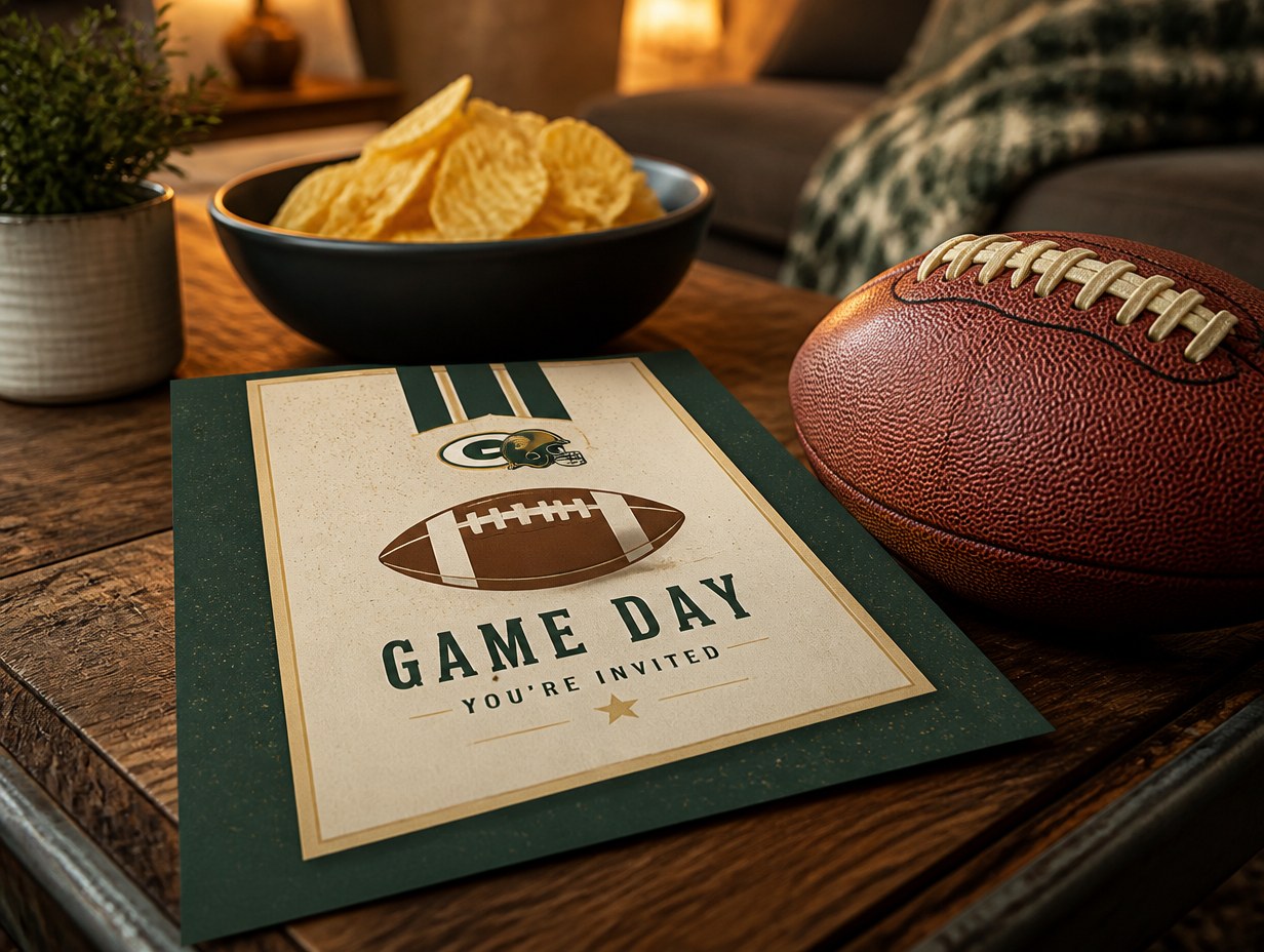 Game Day Invitation mockup example
