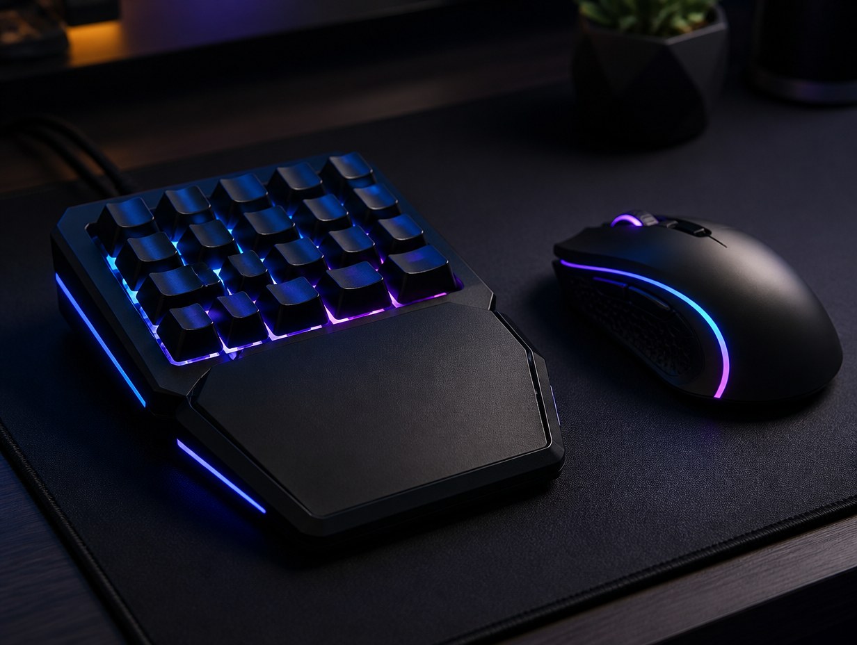 AI-generated gaming keypad mockup sample