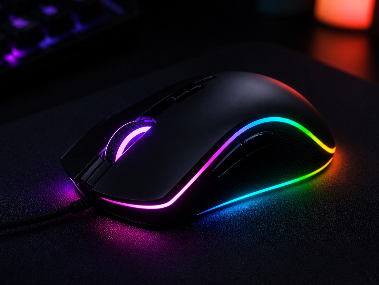 AI-generated gaming mouse mockup sample