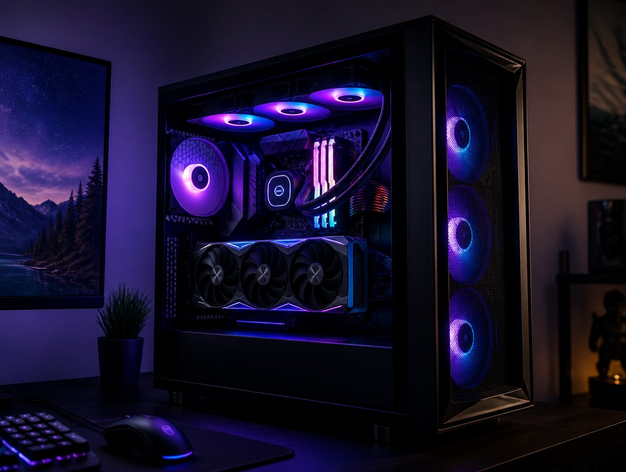 AI-generated gaming pc mockup sample