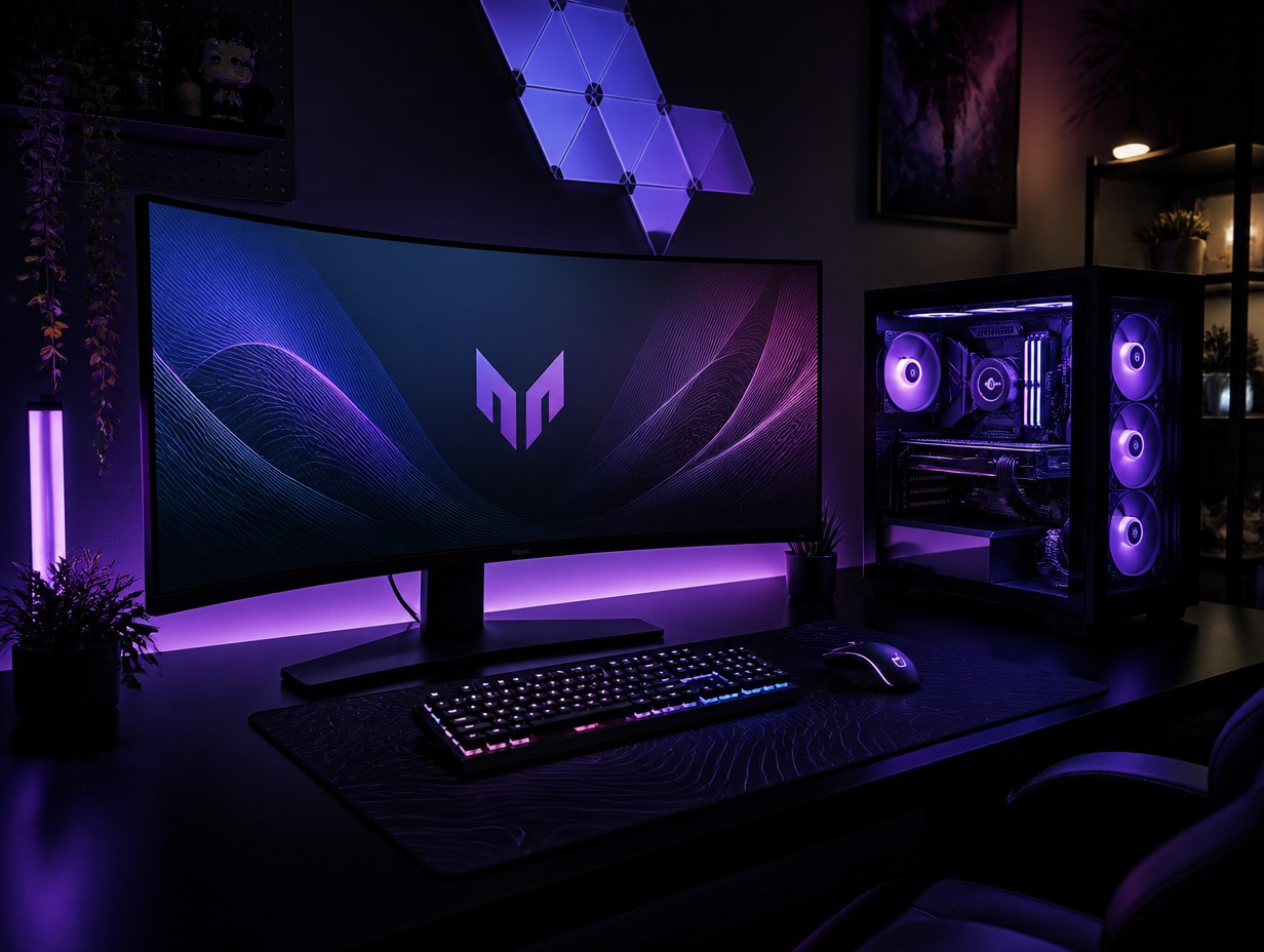 AI-generated gaming setup mockup sample