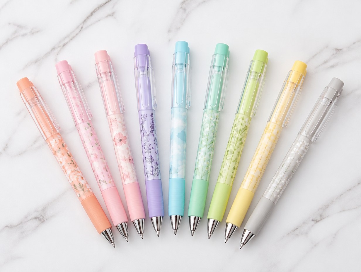AI-generated gel pen mockup sample