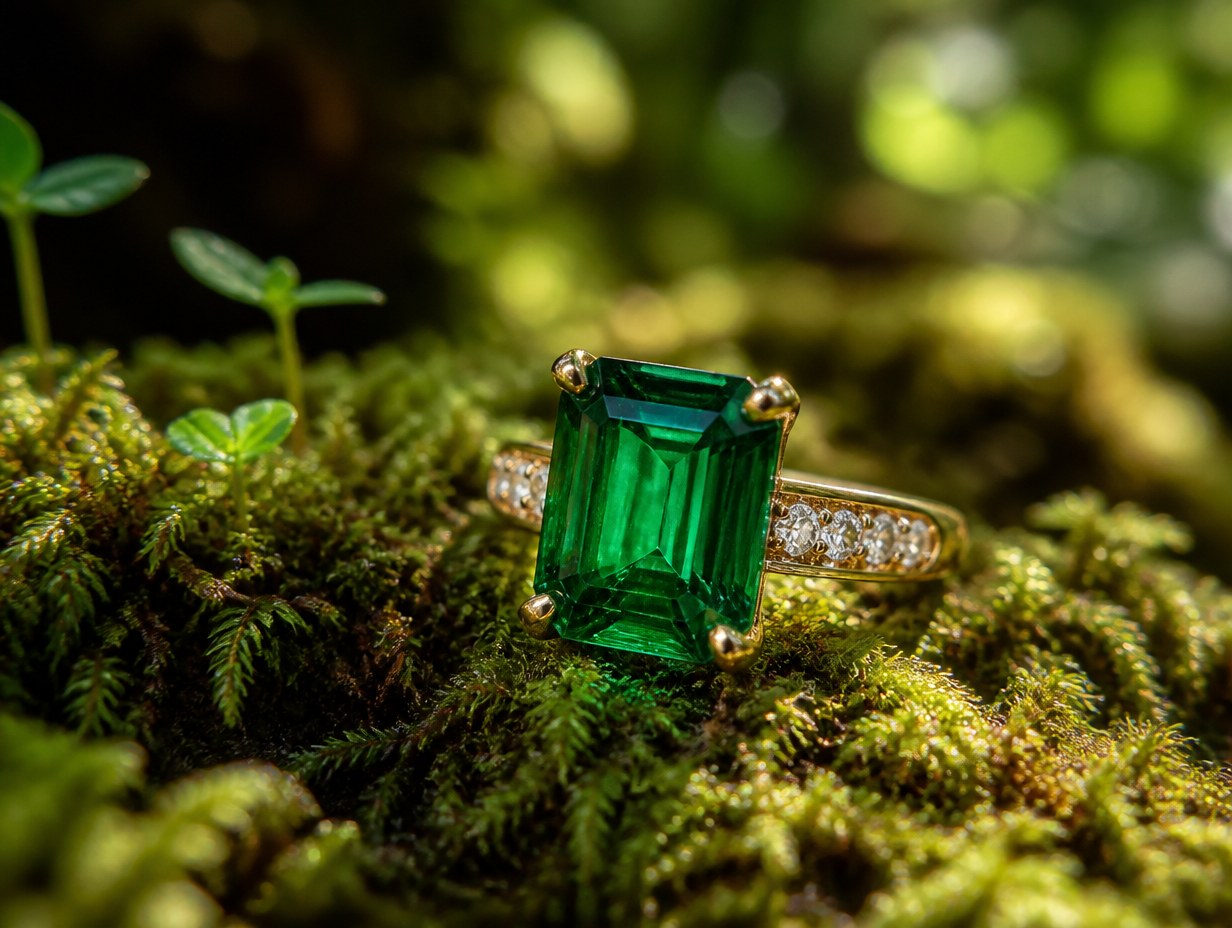 AI-generated gemstone ring mockup sample