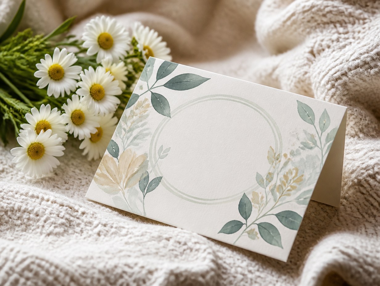 AI-generated get well card mockup sample
