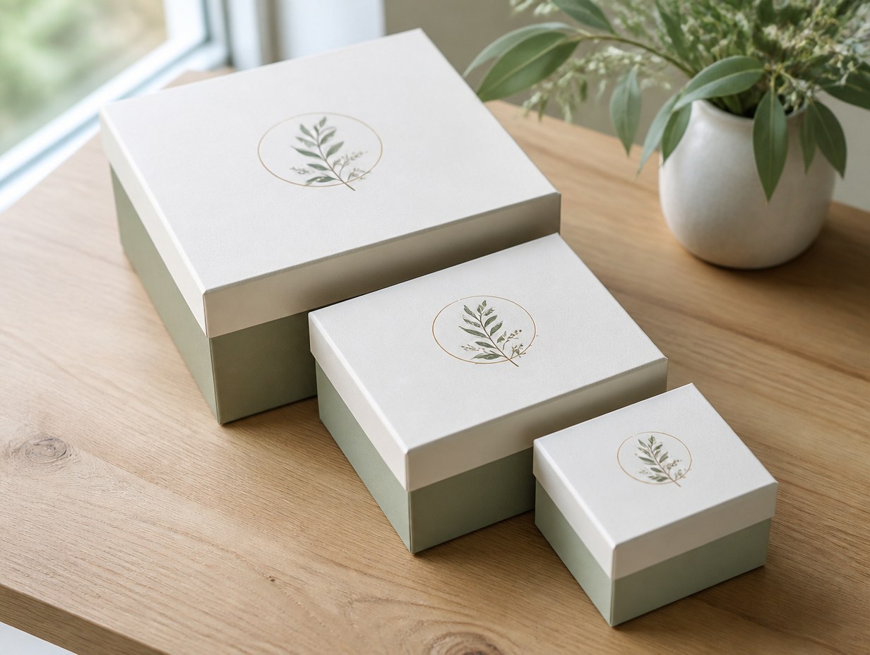 AI-generated gift box set mockup sample