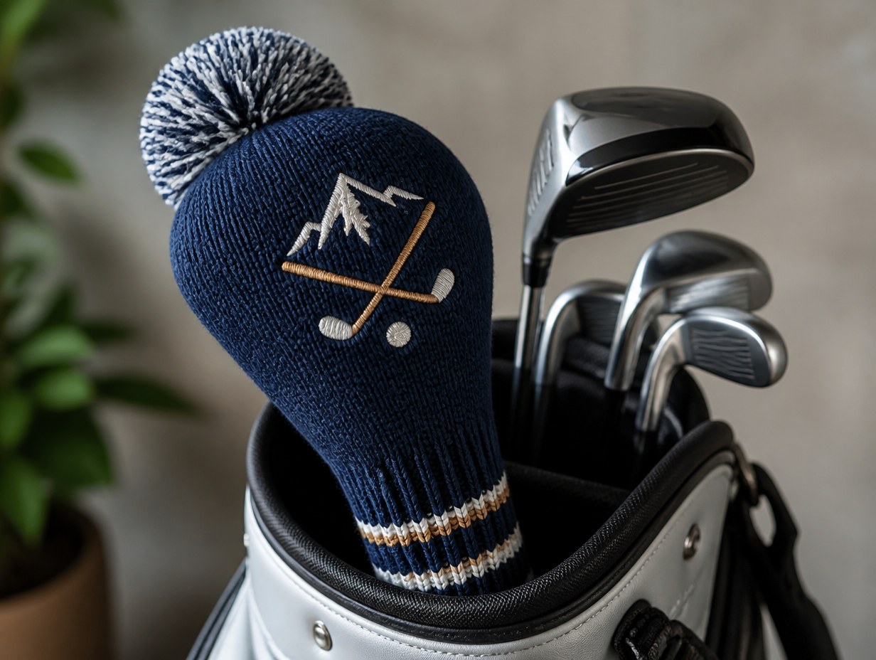 AI-generated golf head cover mockup sample