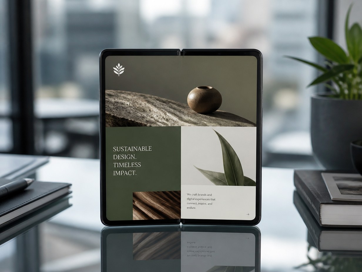 Google Pixel Fold mockup example