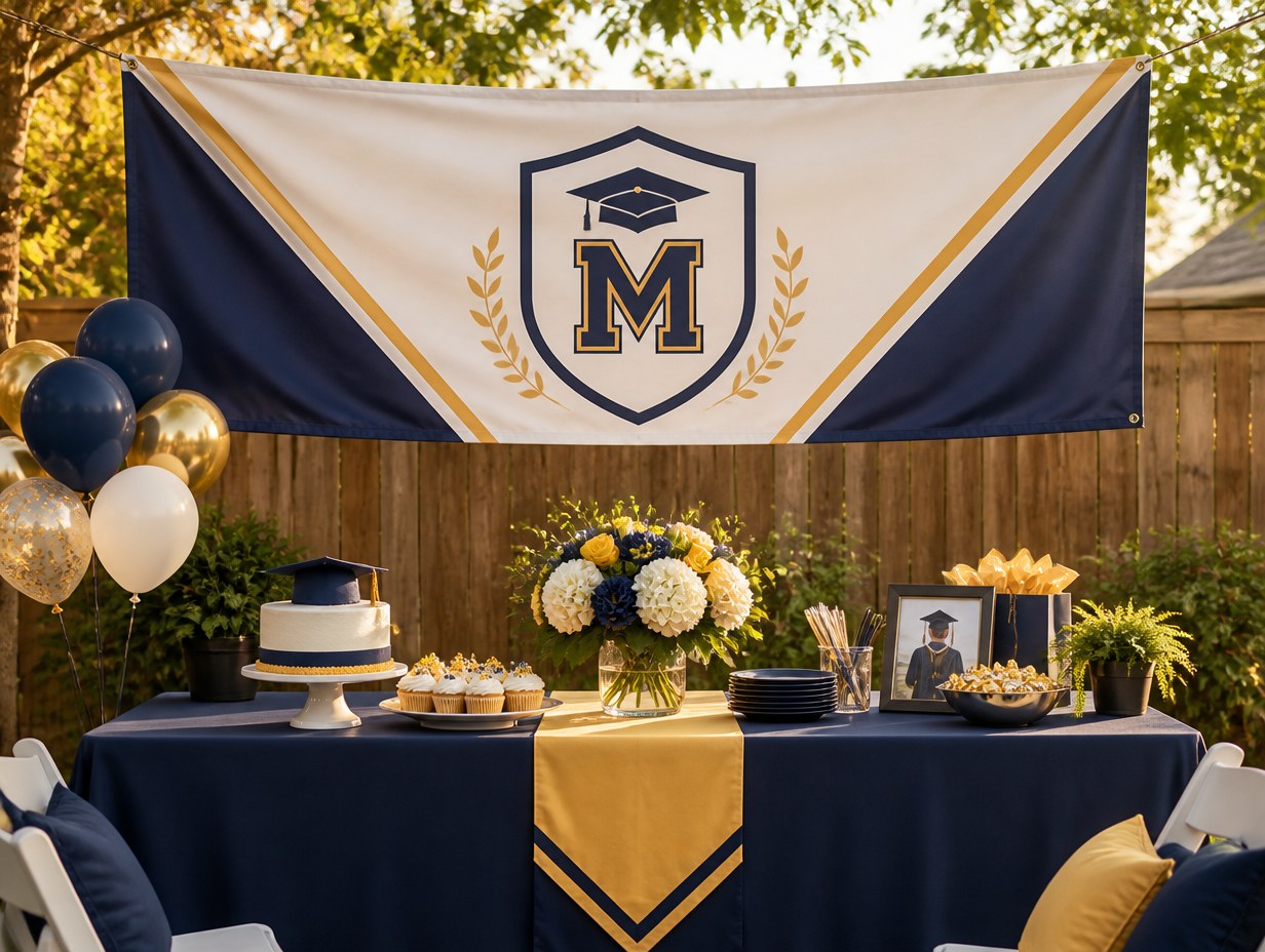AI-generated graduation banner mockup sample