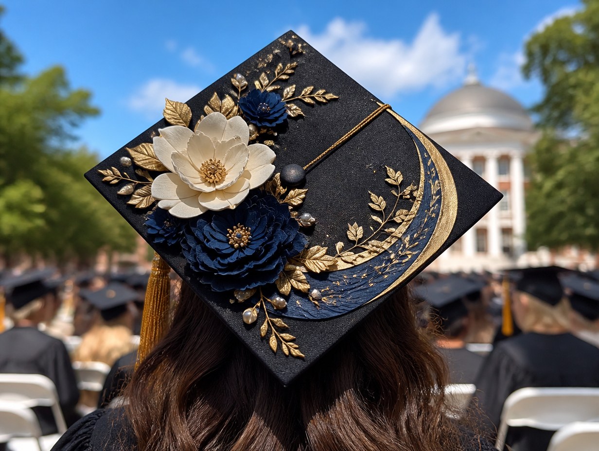 AI-generated graduation cap topper mockup sample