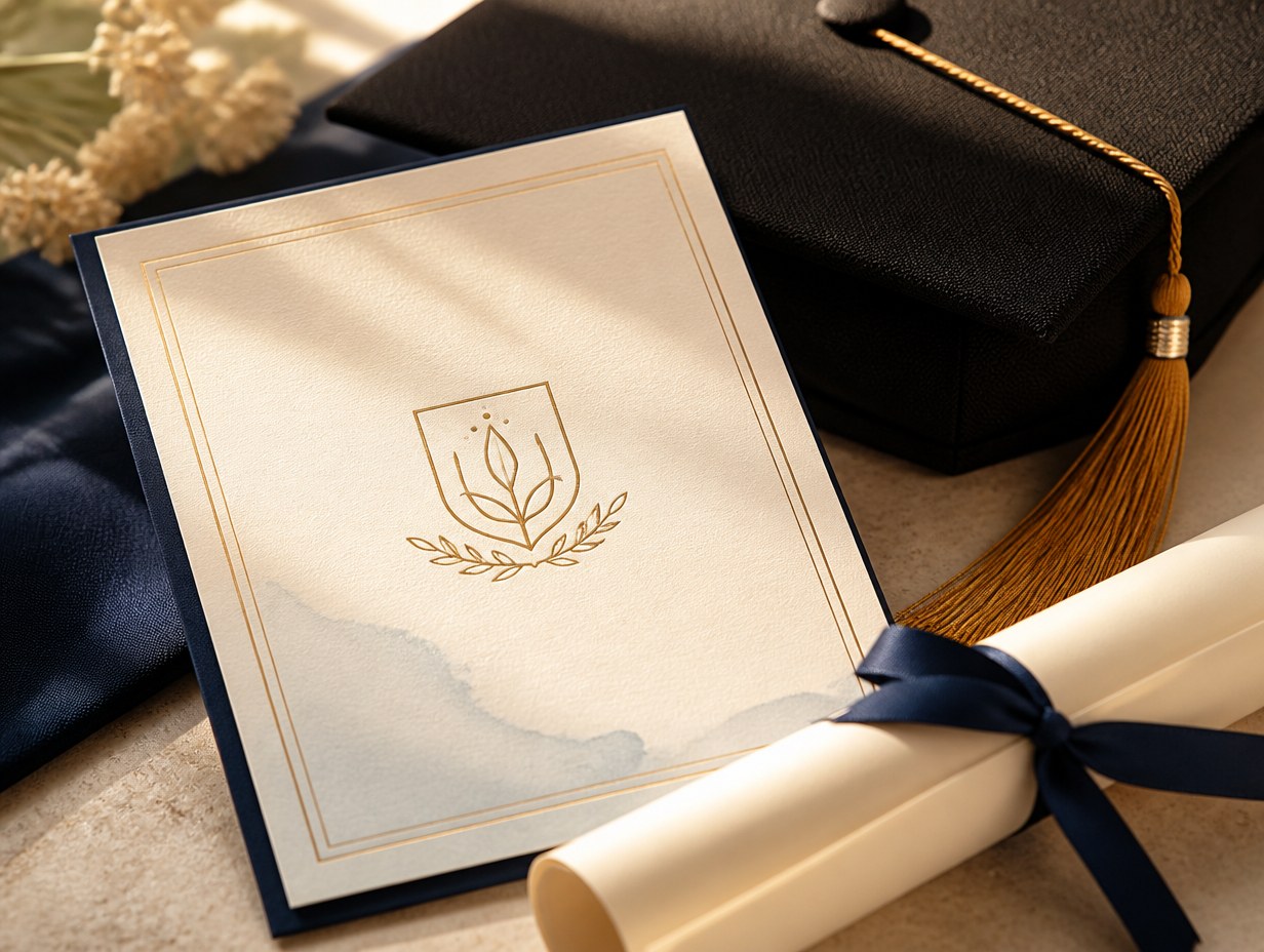 AI-generated graduation invitation mockup sample