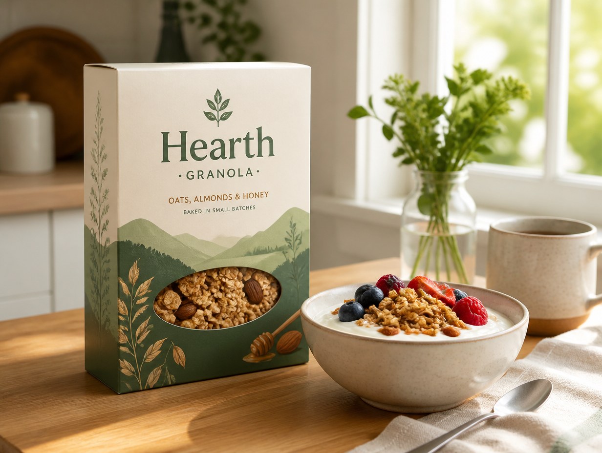 Granola Box mockup example