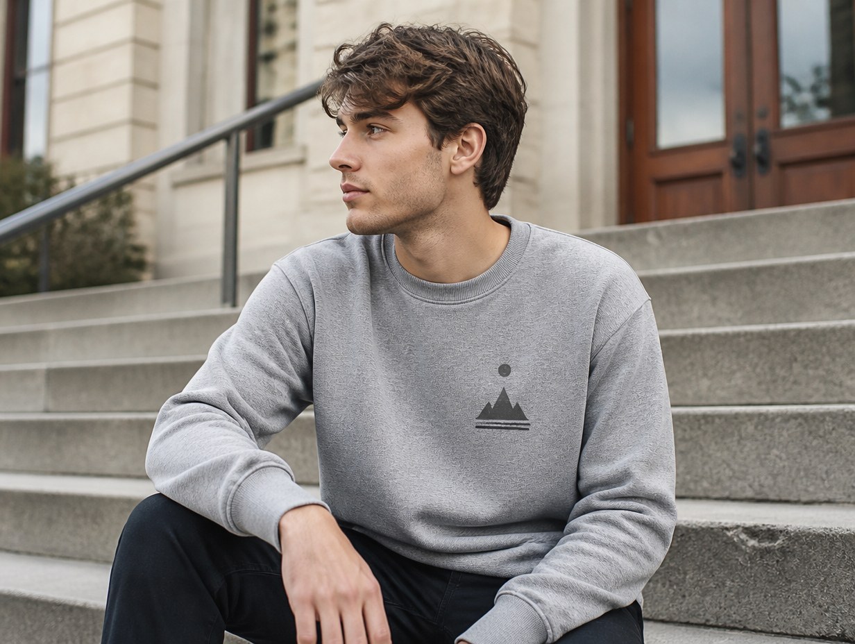 Gray Sweatshirt mockup example