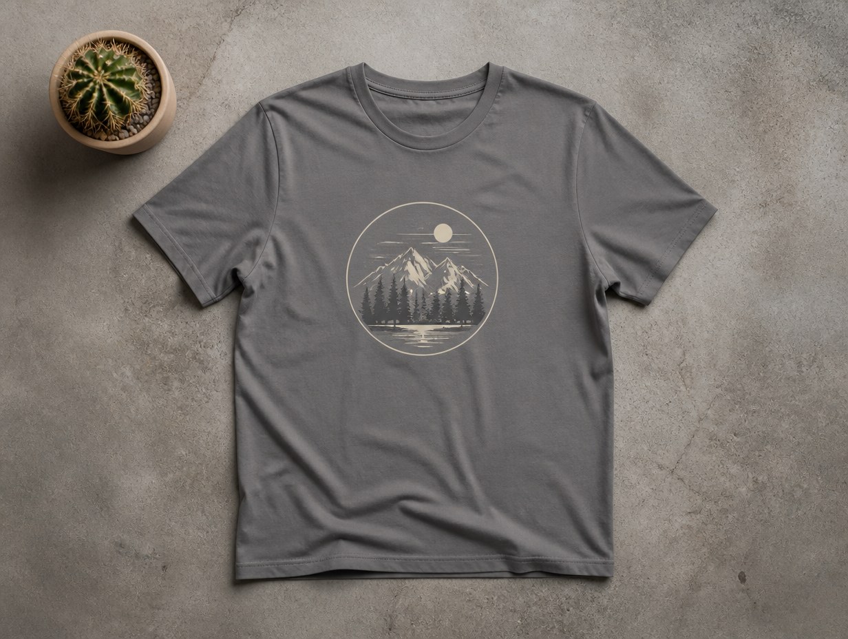 Gray T-Shirt mockup example