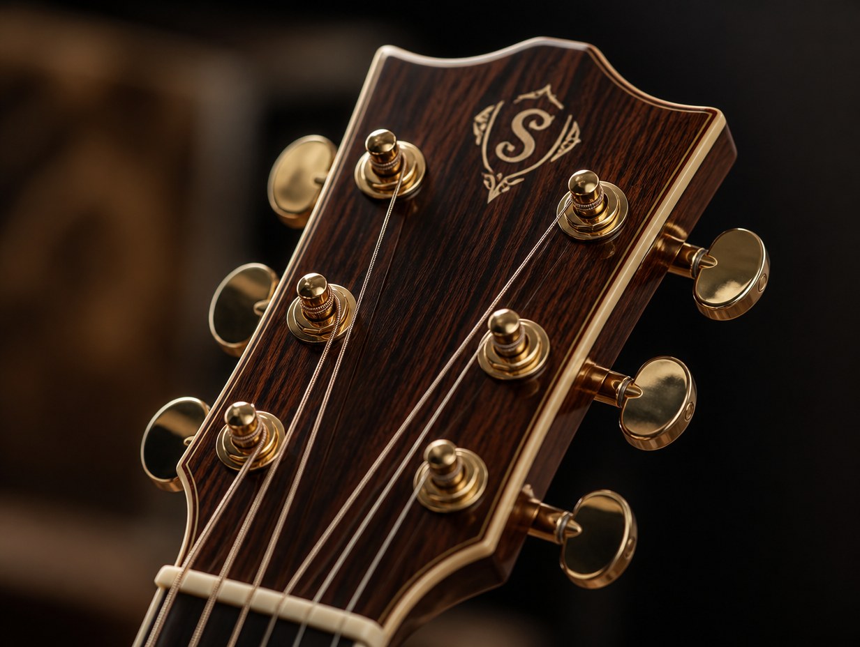 AI-generated guitar headstock mockup sample