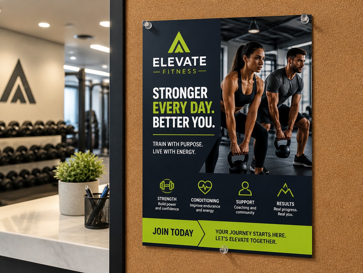 Gym Flyer mockup example