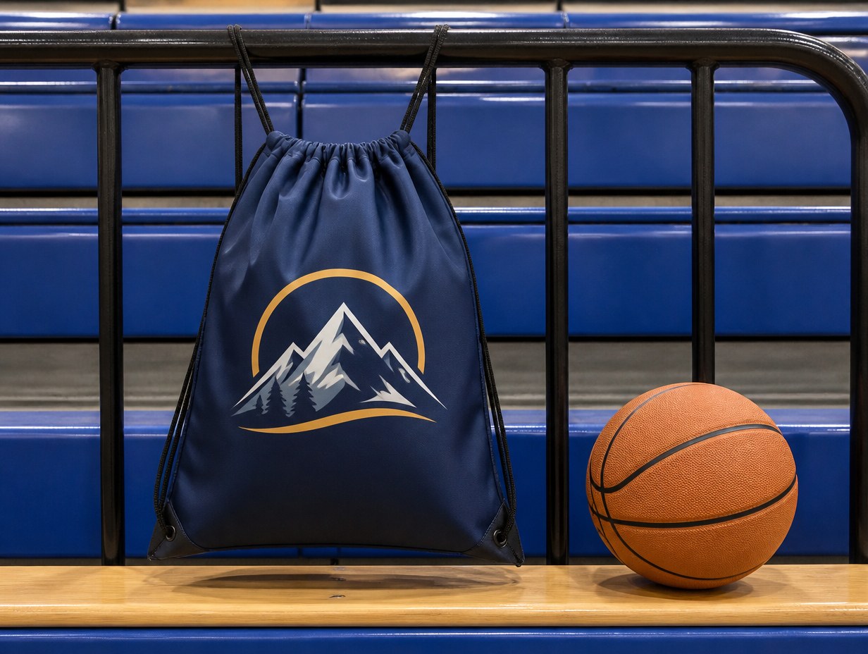 AI-generated gym sack mockup sample