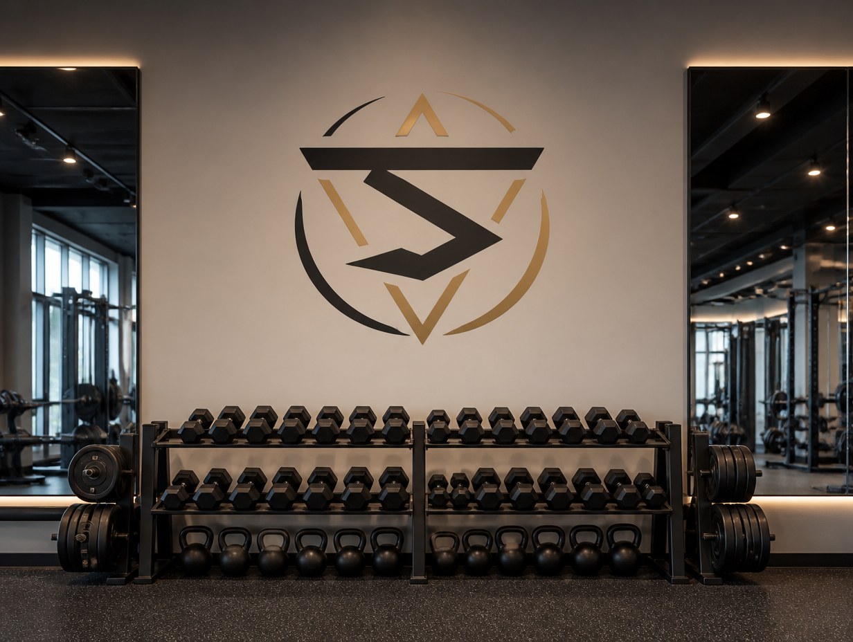 Gym Wall Decal mockup example