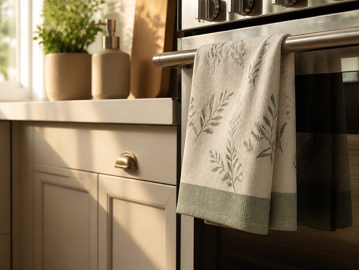 AI-generated hand towel mockup sample