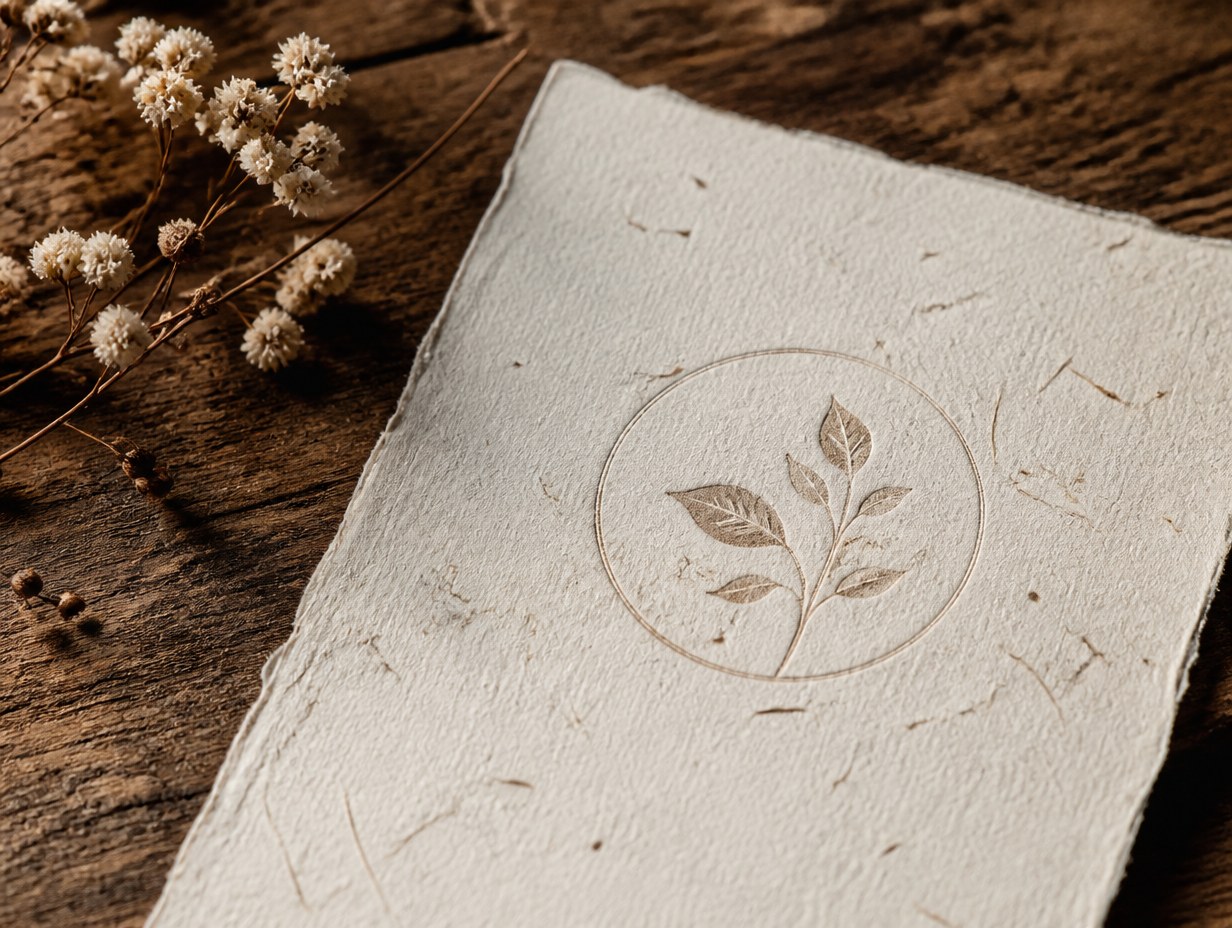 AI-generated handmade paper mockup sample