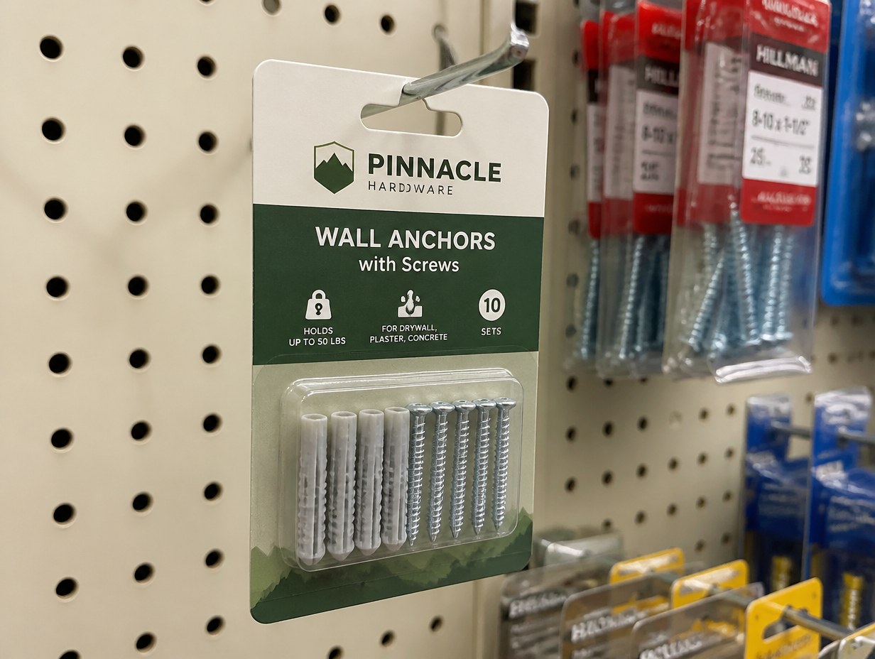 AI-generated hang tab packaging mockup sample