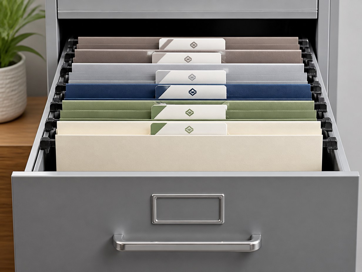 AI-generated hanging file folder mockup sample