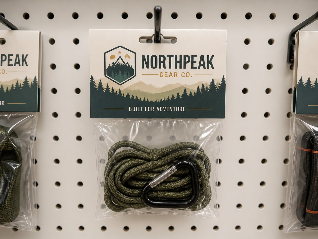 AI-generated header card packaging mockup sample