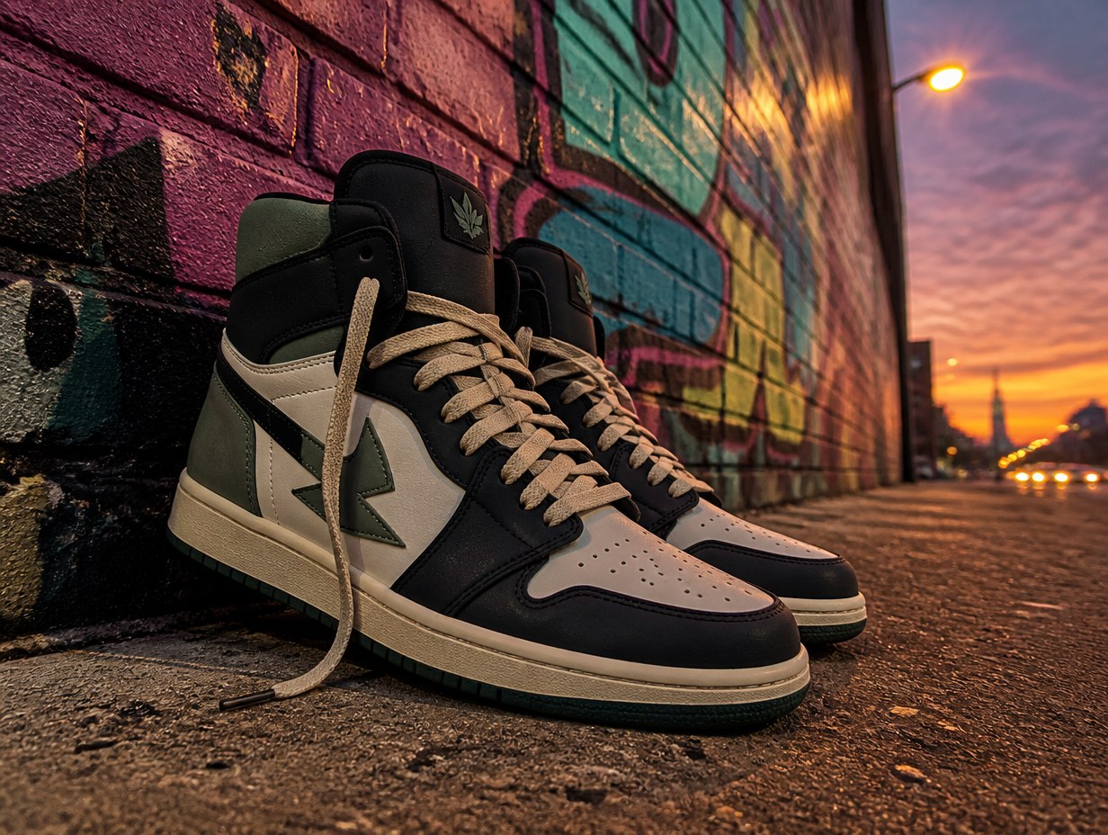 High-Top Sneakers mockup example