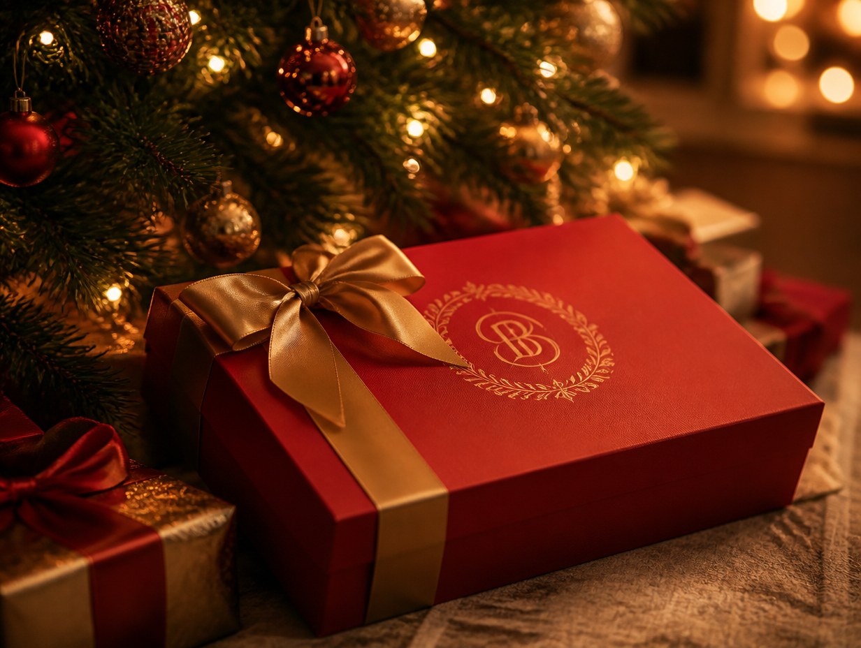 Holiday Gift Box mockup example