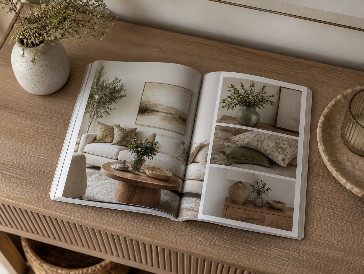 Home Decor Catalog mockup example