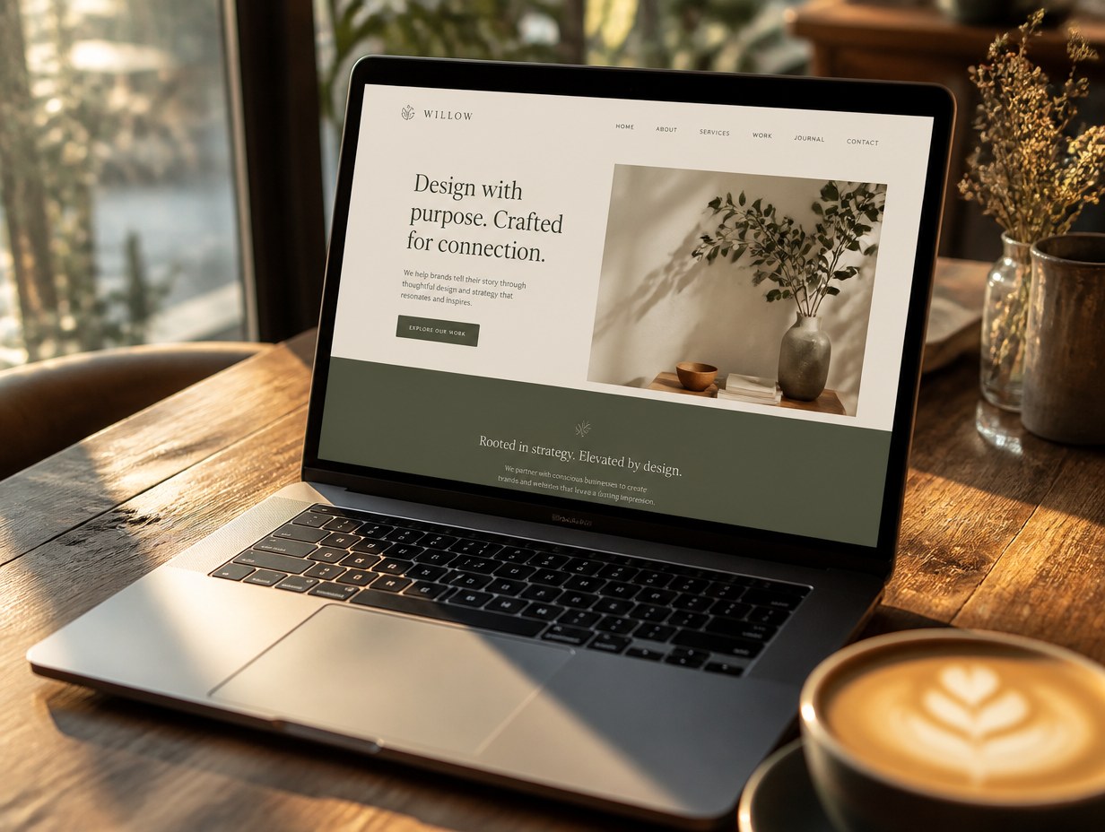 Homepage mockup example