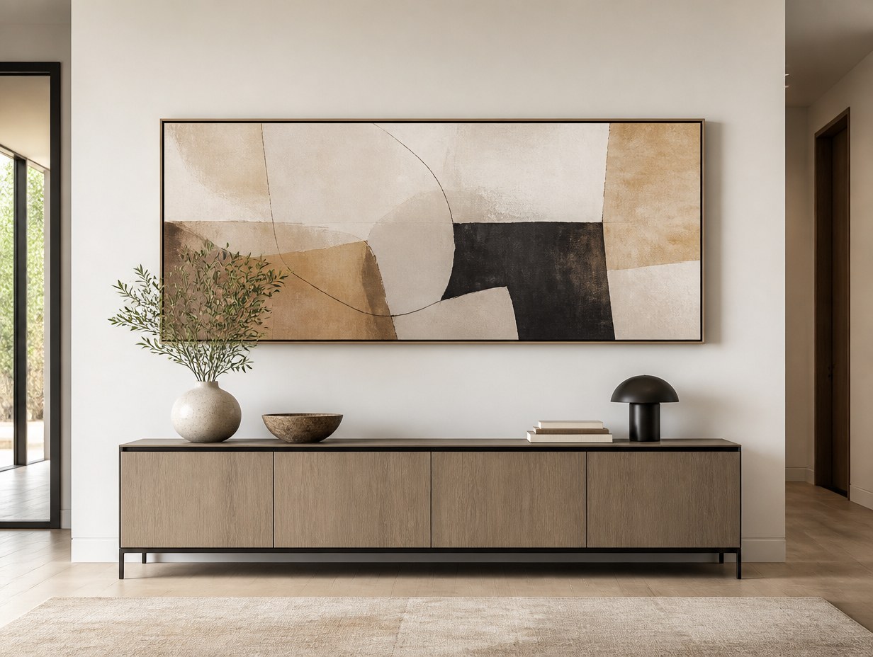 AI-generated horizontal wall art mockup sample