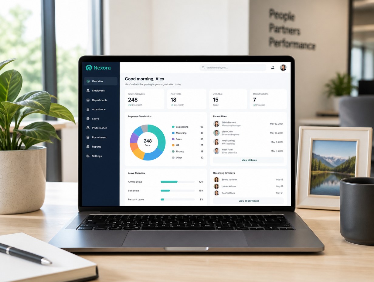AI-generated hr dashboard mockup sample