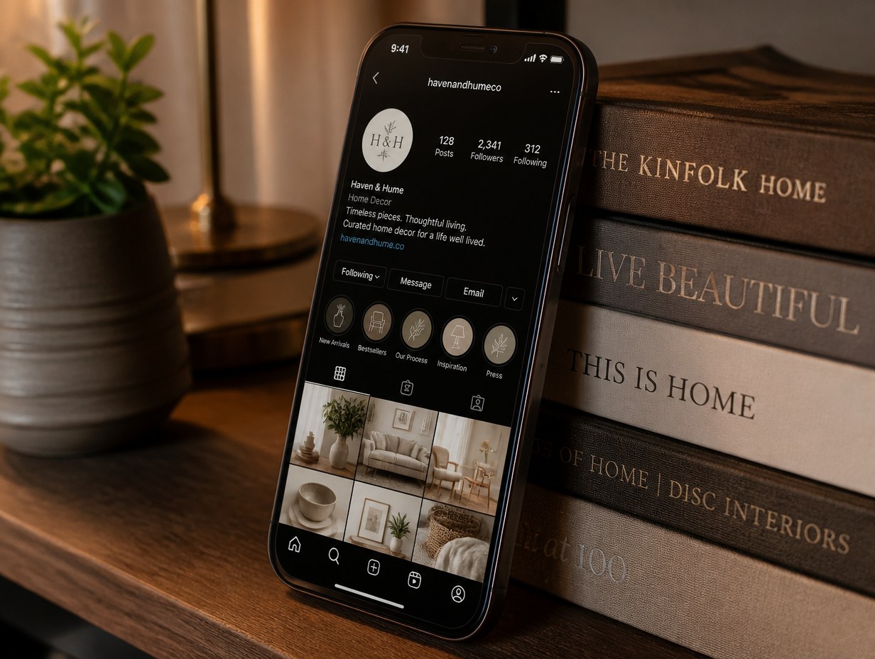 AI-generated instagram bio mockup sample