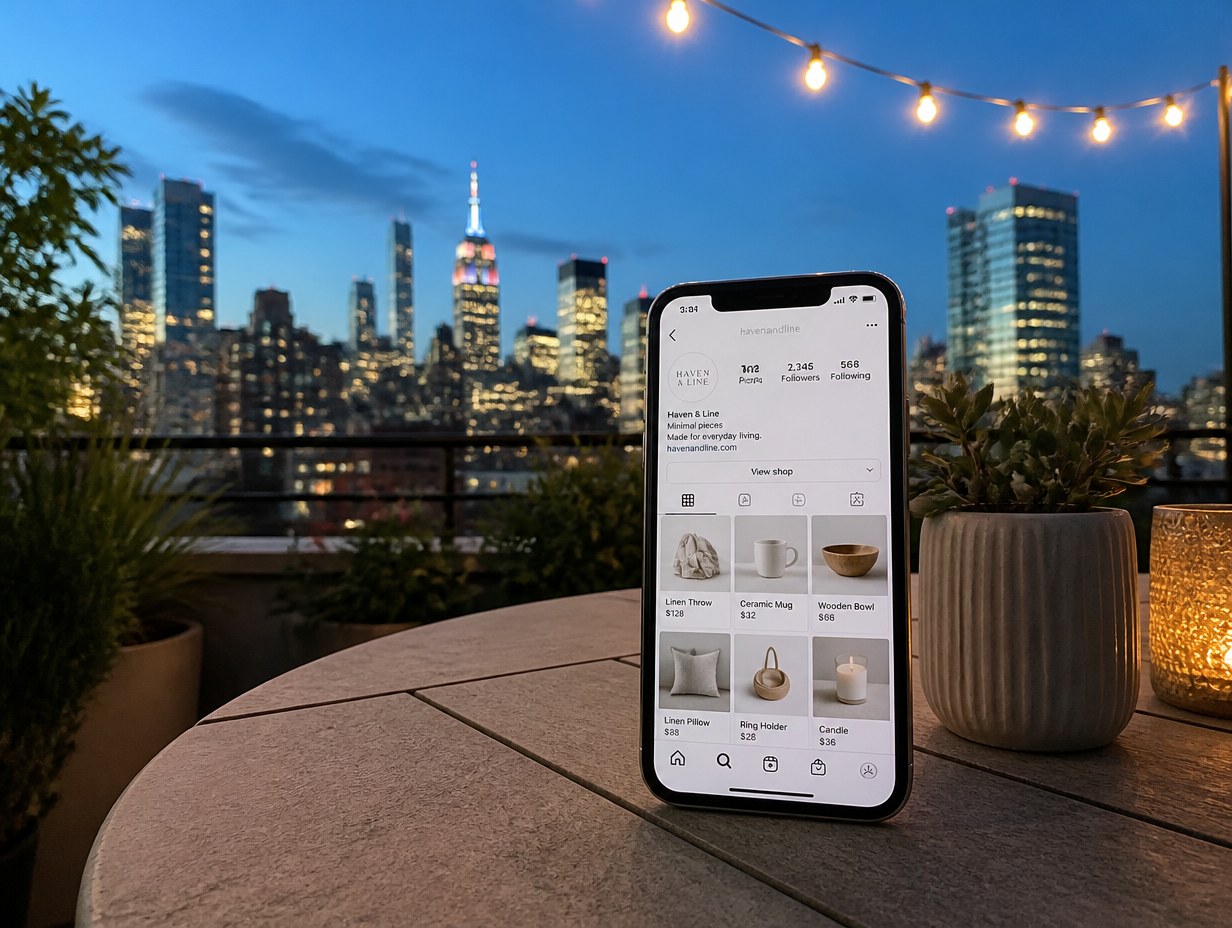 Instagram Shop mockup example