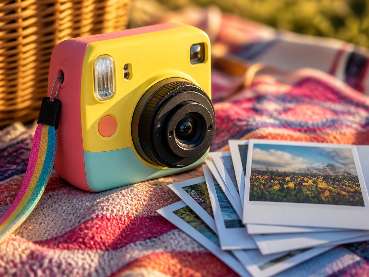 AI-generated instant camera mockup sample