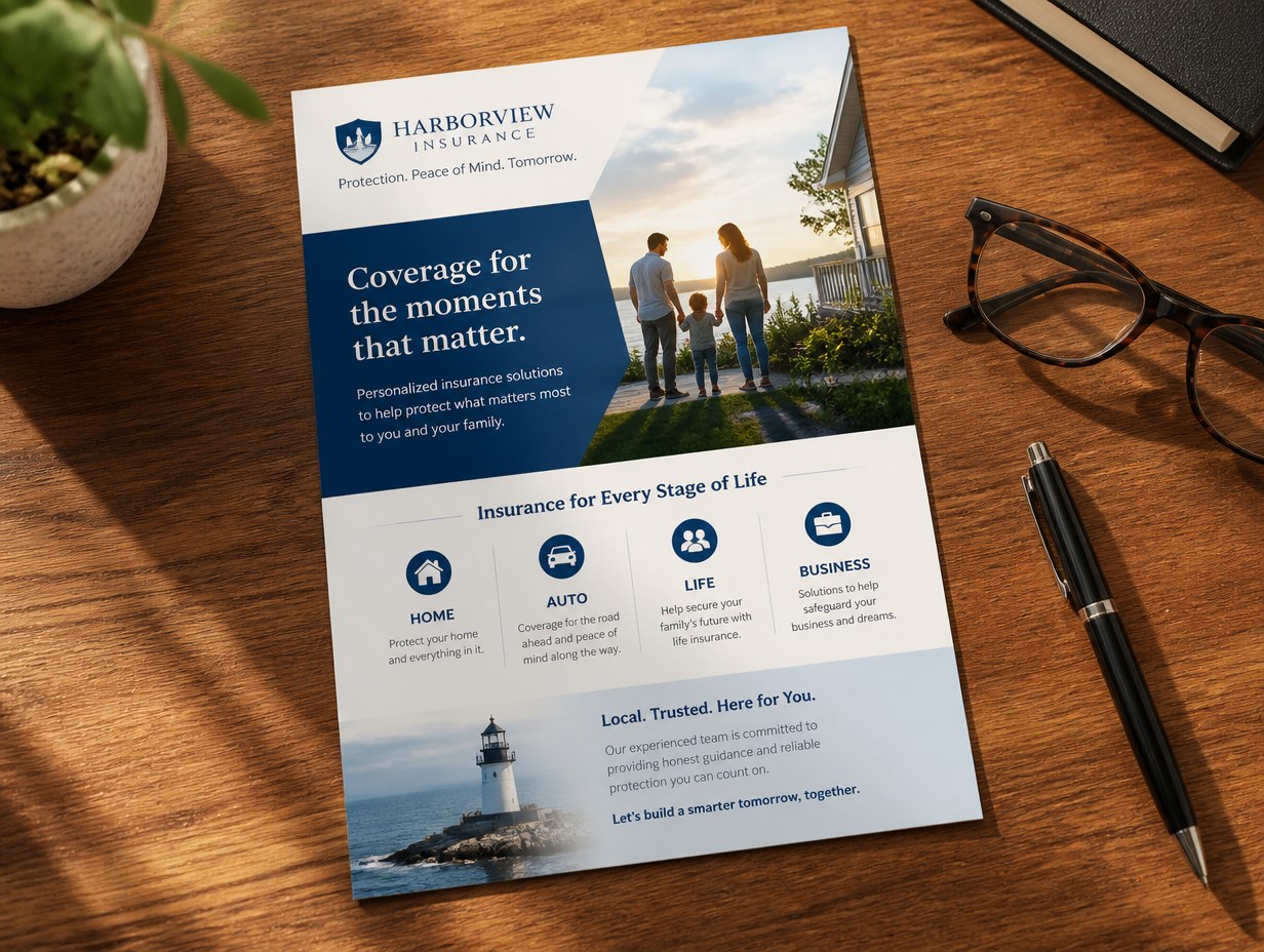 Insurance Flyer mockup example