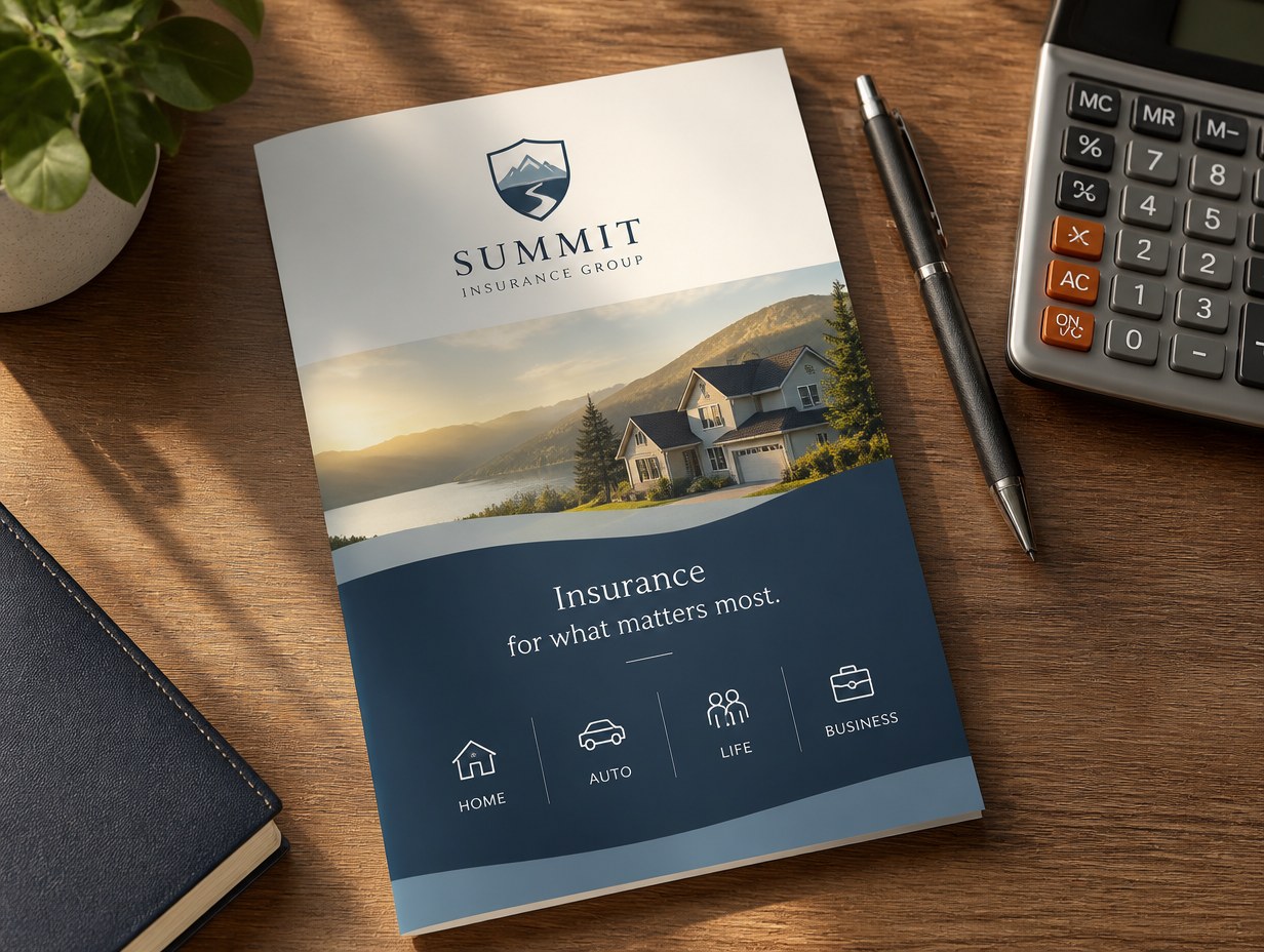 Insurance Pamphlet mockup example