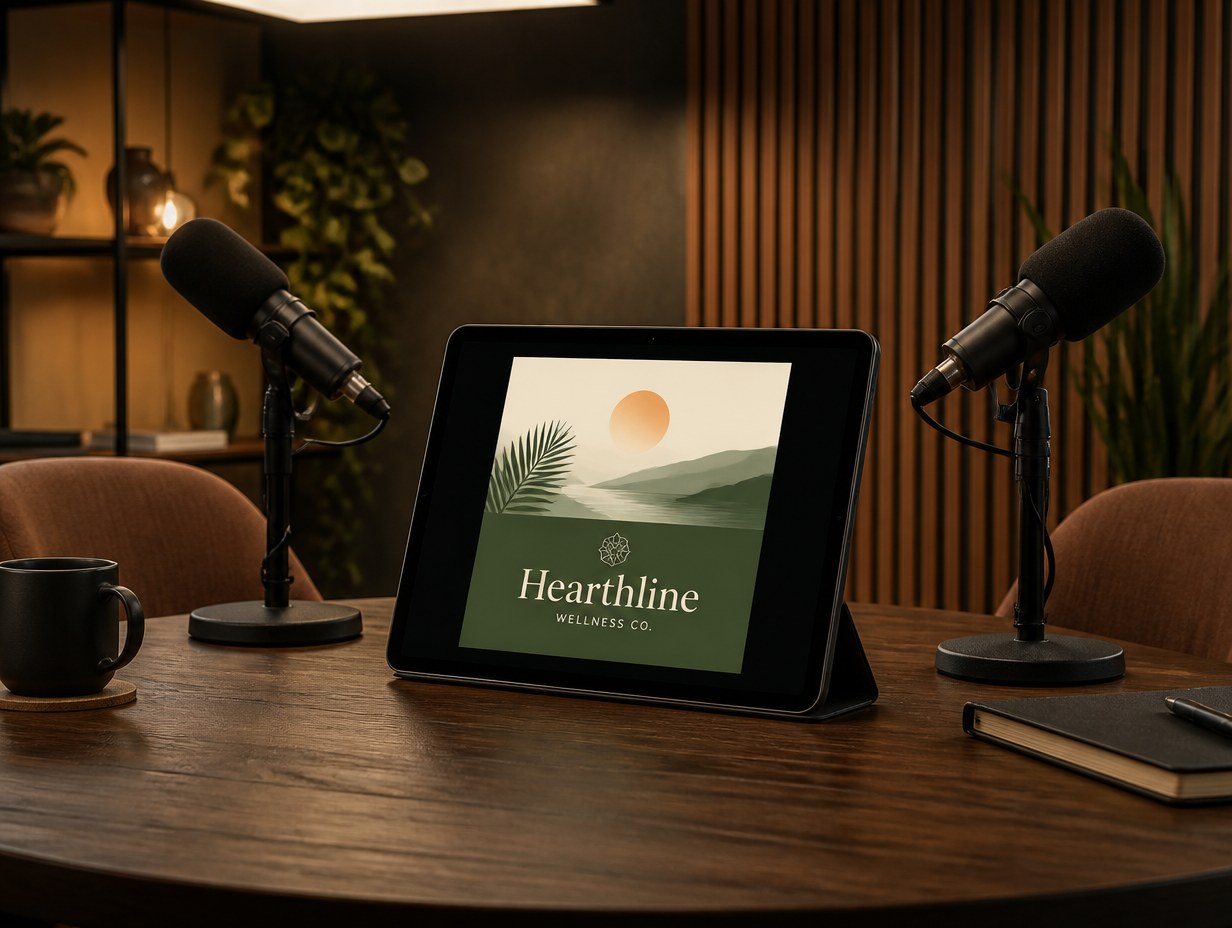 Interview Podcast Cover mockup example